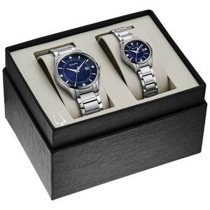 Bulova His & Hers Diamond Accent Watch Set! w/ box